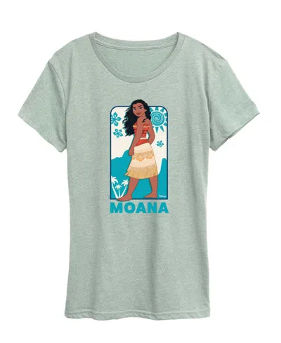 Hybrid Apparel Plus Size Disney Princess Moana Graphic T-shirt In Green