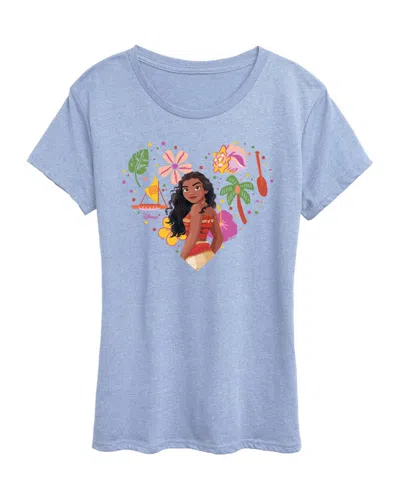 Hybrid Apparel Plus Size Disney Princess Moana Graphic T-shirt In Blue