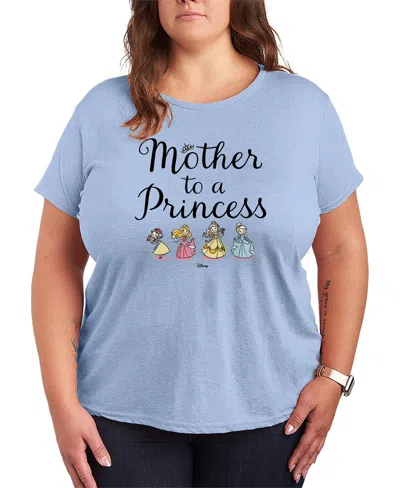 Hybrid Apparel Plus Size Disney Princess Mother To Princess Short-sleeve Graphic T-shirt In Blue