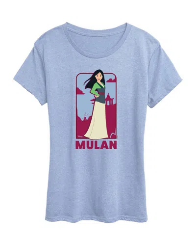Hybrid Apparel Plus Size Disney Princess Mulan Graphic T-shirt In Blue