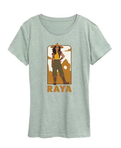 Hybrid Apparel Plus Size Disney Princess Raya Graphic T-shirt In Green