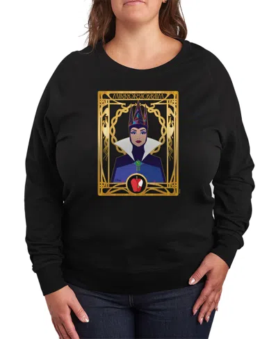 Hybrid Apparel Plus Size Disney Snow White Evil Queen Graphic Crew Neck Top In Black
