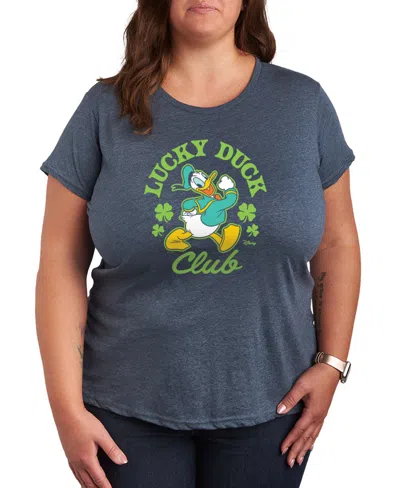 Hybrid Apparel Plus Size Disney St. Patrick's Day Lucky Duck Club Graphic T-shirt In Multi