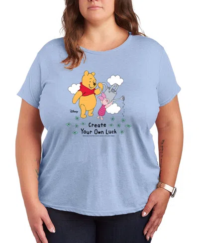Hybrid Apparel Plus Size Disney Winnie The Pooh Short-sleeve Graphic T-shirt In Blue
