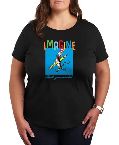 Hybrid Apparel Plus Size Dr. Seuss Imagine What You Can Do Graphic T-shirt In Black