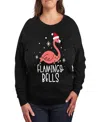 Hybrid Apparel Plus Size Flamingo Bells Graphic Pullover T-shirt In Black