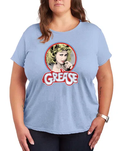 Hybrid Apparel Plus Size Grease Sandy Graphic Crewneck T-shirt In Blue