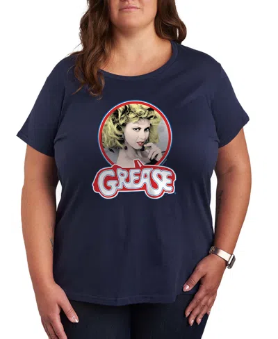 Hybrid Apparel Plus Size Grease Sandy Graphic Crewneck T-shirt In Blue
