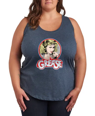 Hybrid Apparel Plus Size Grease Sandy Racerback Graphic Crewneck Tank Top In Blue