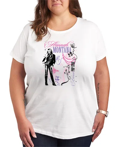Hybrid Apparel Plus Size Hannah Montana Pop Star Graphic T-shirt In White
