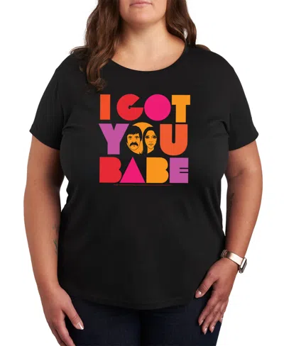 Hybrid Apparel Plus Size I Got You Babe Graphic Pullover T-shirt In Black
