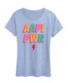 Hybrid Apparel Plus Size Instant Message Aapi Power Graphic T-shirt In Blue