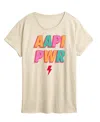 Hybrid Apparel Plus Size Instant Message Aapi Power Graphic T-shirt In Neutral