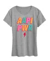 Hybrid Apparel Plus Size Instant Message Aapi Power Graphic T-shirt In Gray