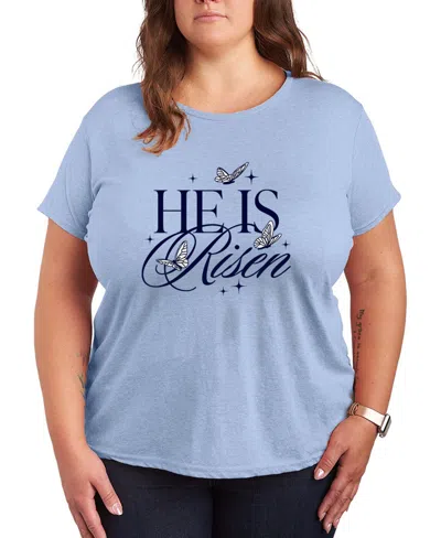 Hybrid Apparel Plus Size Instant Message He Is Risen Short-sleeve Graphic T-shirt