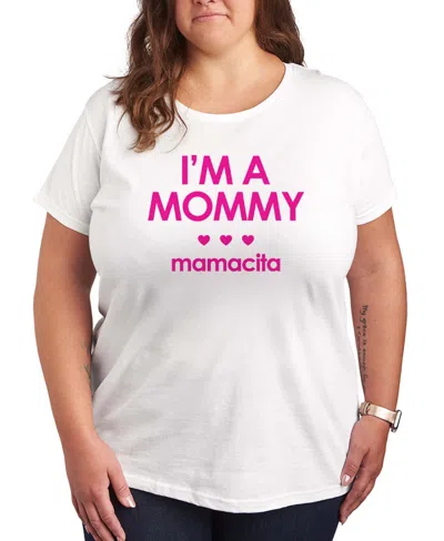 Hybrid Apparel Plus Size Instant Message Mommy Mamacita Short-sleeve Graphic T-shirt In White