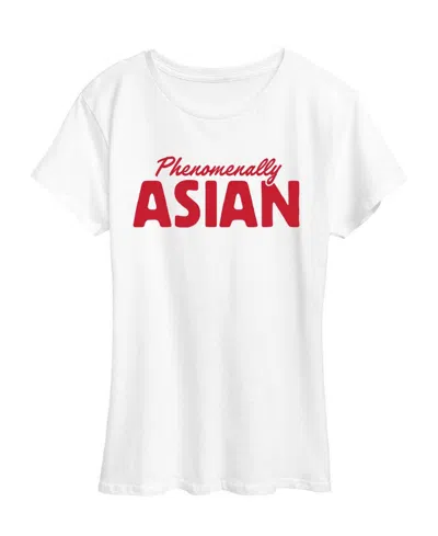 Hybrid Apparel Plus Size Instant Message Phenomenally Asian Graphic T-shirt In White
