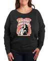 Hybrid Apparel Plus Size Janis Joplin Graphic Pullover Top In Gray