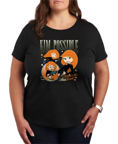 Hybrid Apparel Plus Size Kim Possible Collage Graphic T-shirt In Black