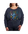 Hybrid Apparel Plus Size Lilo And Stitch Aloha Graphic Pullover T-shirt In Blue