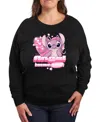 Hybrid Apparel Plus Size Lilo And Stitch Angel 624 Pullover T-shirts In Black
