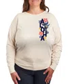 Hybrid Apparel Plus Size Lilo Stitch Live Action Aloha Graphic Pullover In Neutral