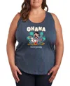 Hybrid Apparel Plus Size Lilo Stitch Ohana Means Family Graphic Tank Top In Blue