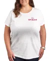 Hybrid Apparel Plus Size Lilo Stitch Ohana Records Graphic T-shirt In White