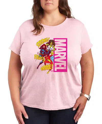 Hybrid Apparel Plus Size Marvel Sound Effects Short-sleeve Graphic T-shirt In Multi