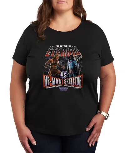 Hybrid Apparel Plus Size Masters Of The Universe He Man Vs Skeletor Short-sleeve Graphic T-shirt In Black