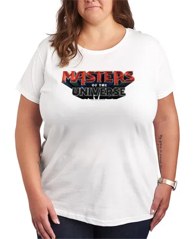Hybrid Apparel Plus Size Masters Of The Universe Logo Short-sleeve Graphic T-shirt In White
