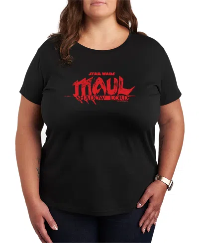 Hybrid Apparel Plus Size Maul Logo Short-sleeve Graphic T-shirt In Black