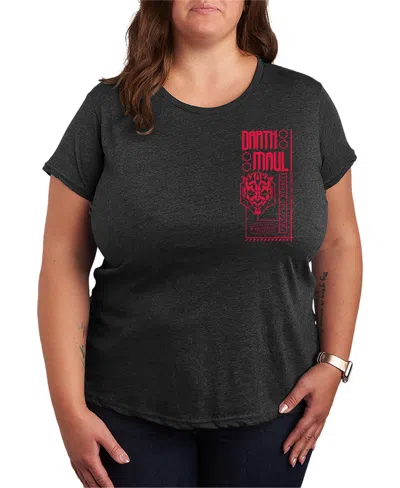 Hybrid Apparel Plus Size Maul Short-sleeve Graphic T-shirt In Black