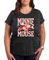 Hybrid Apparel Plus Size Minnie Mouse Graphic T-shirt In Grey