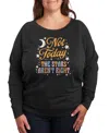 Hybrid Apparel Plus Size Not Today Graphic Pullover T-shirt In Black