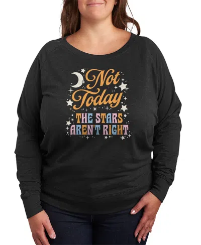 Hybrid Apparel Plus Size Not Today Graphic Pullover T-shirt In Black
