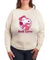 Hybrid Apparel Plus Size Peanuts Self Love Graphic Pullover T-shirt In Neutral