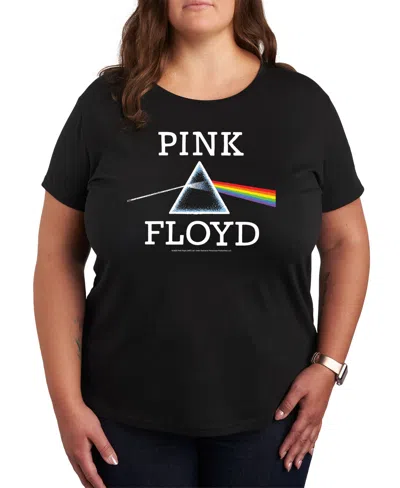 Hybrid Apparel Plus Size Pink Floyd Graphic Pullover T-shirt In Black