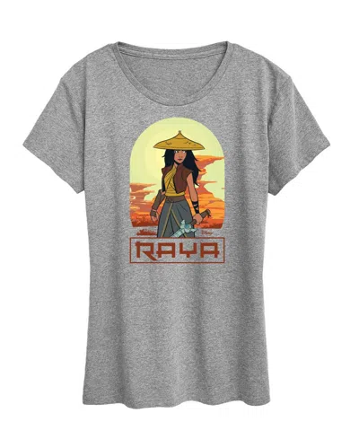 Hybrid Apparel Plus Size Raya And The Last Dragon Desert Graphic T-shirt In Gray