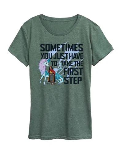 Hybrid Apparel Plus Size Raya And The Last Dragon Take The First Step Graphic T-shirt In Green