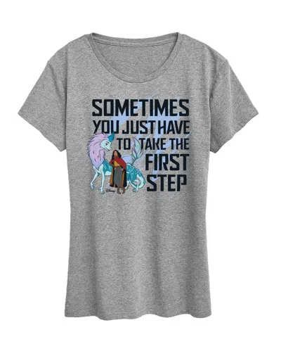 Hybrid Apparel Plus Size Raya And The Last Dragon Take The First Step Graphic T-shirt In Gray