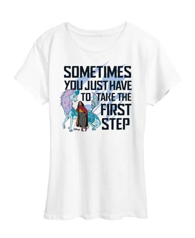 Hybrid Apparel Plus Size Raya And The Last Dragon Take The First Step Graphic T-shirt In White
