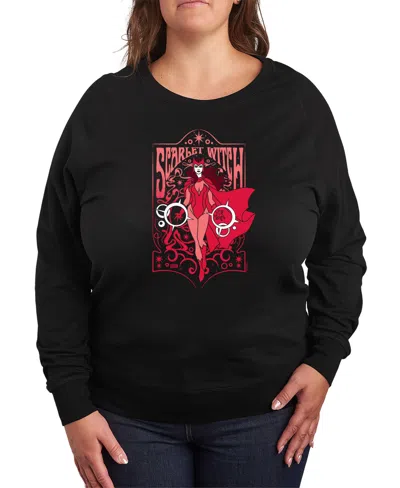 Hybrid Apparel Plus Size Scarlet Witch Graphic Pullover T-shirt In Black