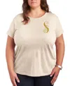 Hybrid Apparel Plus Size Short Sleeve Graphic T-shirt In Neutral