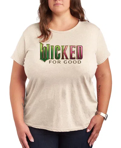 Hybrid Apparel Plus Size Short Sleeve Graphic T-shirt In Neutral