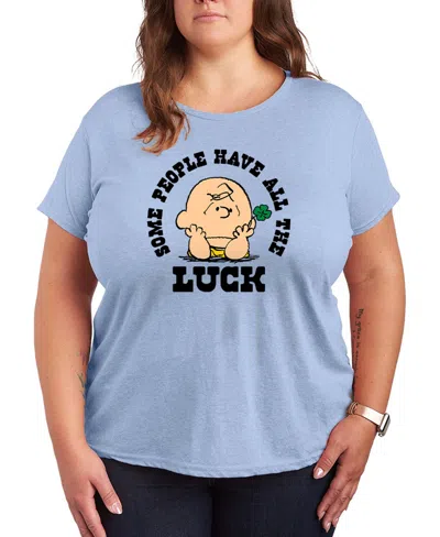Hybrid Apparel Plus Size Short-sleeve Graphic T-shirt In Blue