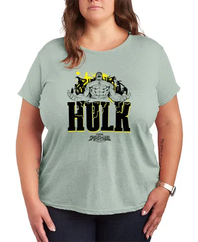 Hybrid Apparel Plus Size Spider-man Brand New Day Hulk Graphic T-shirt In Gray