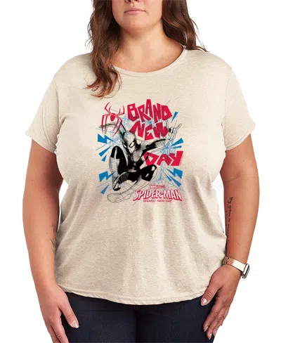 Hybrid Apparel Plus Size Spider-man Brand New Day Zine Graphic T-shirt In Brown