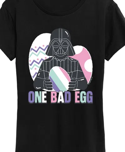 Hybrid Apparel Plus Size Star Wars One Bad Egg Vader Short-sleeve Graphic T-shirt In Black