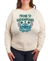 Hybrid Apparel Plus Size Stitch St. Patrick's Day Shenanigans Graphic Crew Neck T-shirt In Beige,khaki